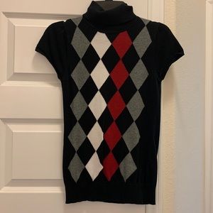 SONOMA COTTON BKEND Argyle Patterned Turtleneck FREE SHIPPING!!
